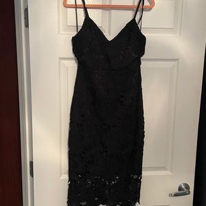 Black Lace Midi Dress